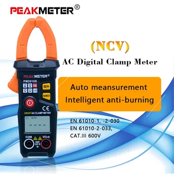 

PEAKMETER PM2016S Smart Mini Digital AC Clamp Meter Multimeter with Resistance frequency data hold NCV tester