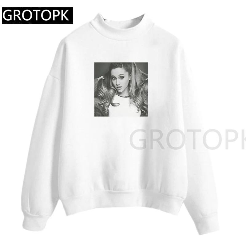 Ariana Grande Harajuku женские толстовки и худи женские розовые и Белые Повседневные флисовые худи с капюшоном для женщин и девушек - Цвет: GM12428-wh