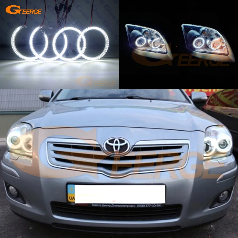 

For Toyota Avensis T25 2006 2007 2008 facelift Excellent quality Ultra bright smd led Angel Eyes Halo Ring kit DRL