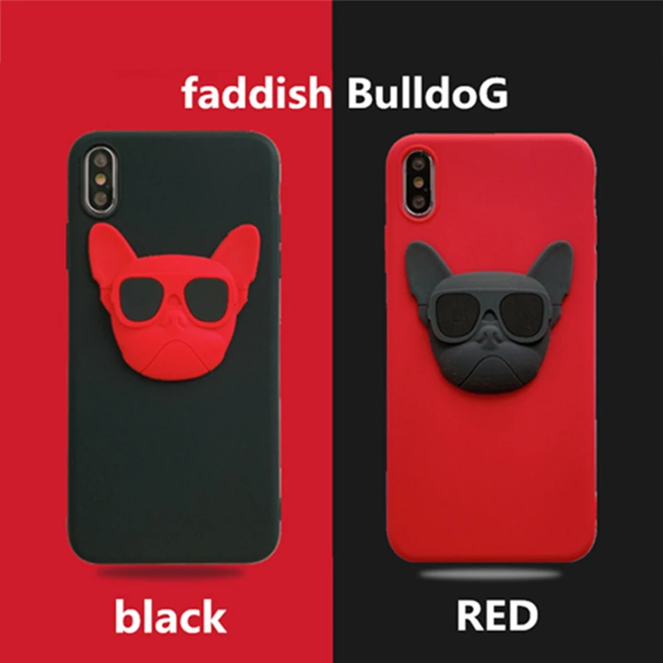 For Huawei Y9S Y6S Y7 Pro Prime Y9 2019 Mate 20 30 10 Lite 20X Fashion Cool Bulldog DIY Contrast Color Case Soft Back Cover |