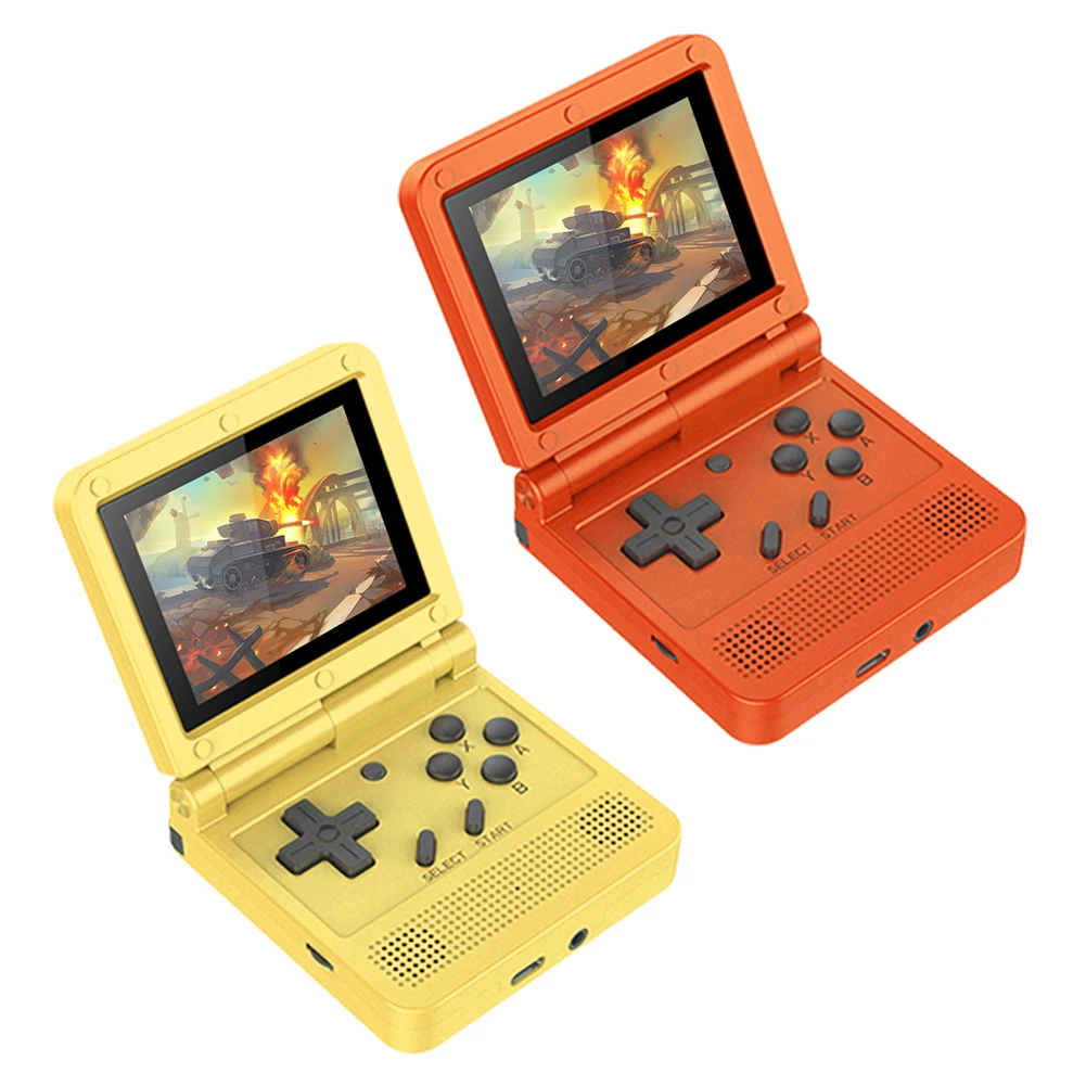 POWDIDDY V90 3 0 дюймов IPS Ретро раскладная портативная игровая консоль 3000 игр карманный