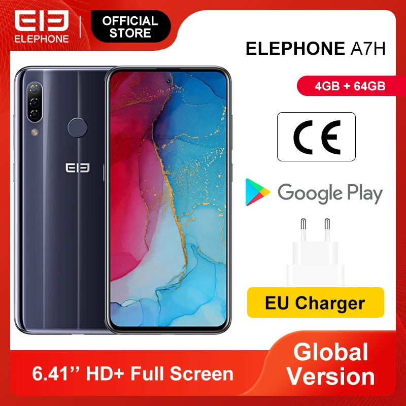 RUB 5000 550 CODE:GALKIN550 В наличии ELEPHONE A7H смартфон 4GB 64GB Helio P23 Octa Core 6 4 ''Экран 13MP тройной