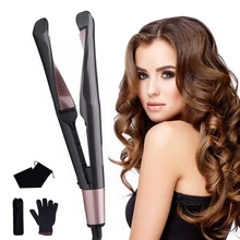 

Hair Curler 2 In 1 Hair Straightener & Curling Iron Hair Tongs Straightener Professional Hair Curlers for Women Looper Hair Iron