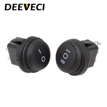 

KCD1 ip67 black small round toggler switch waterproof 2pins 3pins on off pc mini power rocker switch