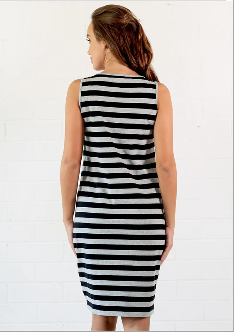 2020 summer sleeveless Striped breastfeeding dress pregnant skirt pregnant pajamas skirt women maternity Clothes