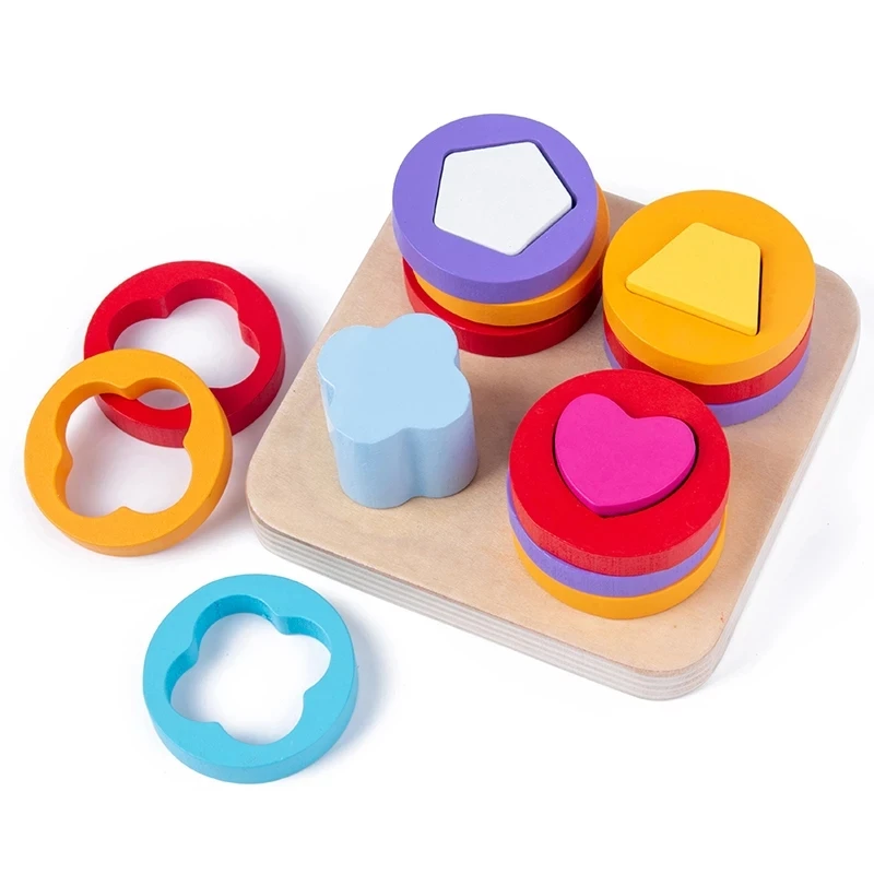 Baby Brain Development Toys Montessori Match Toy Geometric Sorting