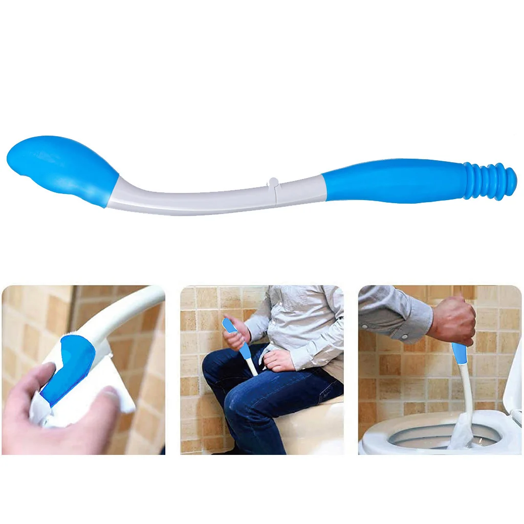 Toilet Aids for Wiping, Wipe Assist Tool Bathroom Wipe Assistance Bottom , Long Reach Comfort Wiper
