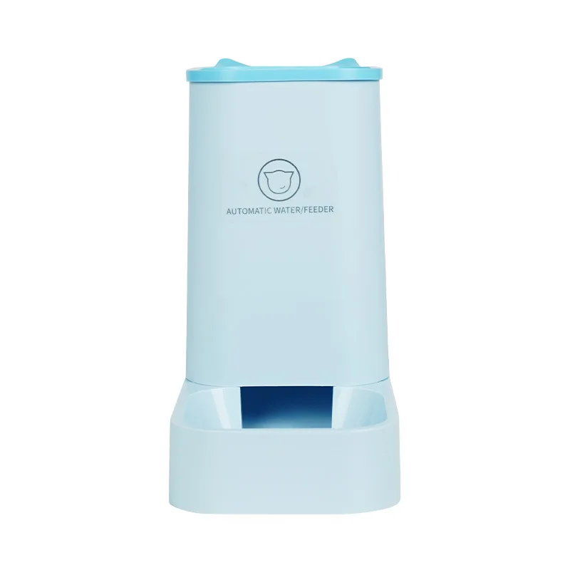 blue food feeder