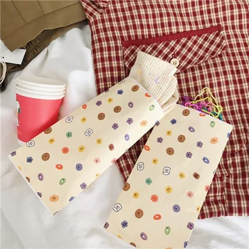 

100Pcs 22*10.5cm High Quality Smiley Wedding Party Supplies Kraft Paper Christmas Decor Food Storage Bags Candy Box Gift Bag