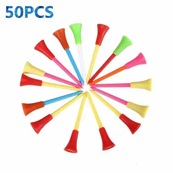 

New 50pcs 85mm Plastic Golf Tees Golf Rubber Cushion Top Golf High Quality