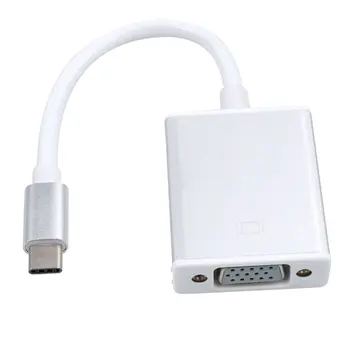 

Type C to VGA Adapter Cable for Macbook USB3.1 HD Converter Supports HD 1080p Type C to VGA Adapter Cable