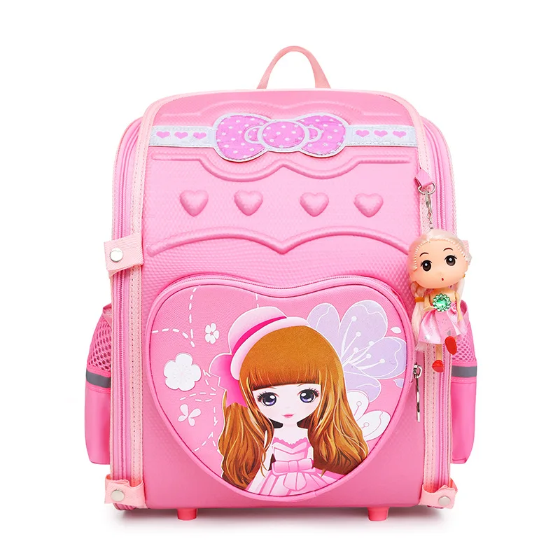 

Schoolbag for Elementary School Students Women's 1-3 Grade GIRL'S Princess Korean-style CHILDREN'S School Bags 6-12 a Year of Ag