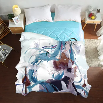 

Summer Cool Tencel Single Quilt Cover Cartoon Anime Girl Bedding Set Air Conditioner Silky and Comfortable Duvet Covers 07