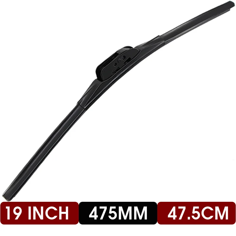 19 Inch 475mm Зимняя щетка стеклоочистителя для автомобиля, u-образный крючок, натуральный каучук, стеклоочиститель 1" 16" 1" 18" 1" 20" 2" 22" 2" 26" 2", автомобильные аксессуары - Цвет: 19 Inch 475mm