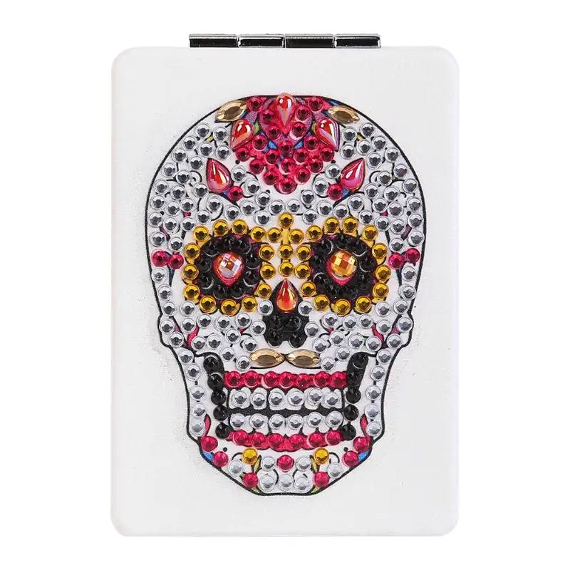 

DIY Skull Special Shaped Diamond Painting Mini Makeup Mirror Vanity Mirrors