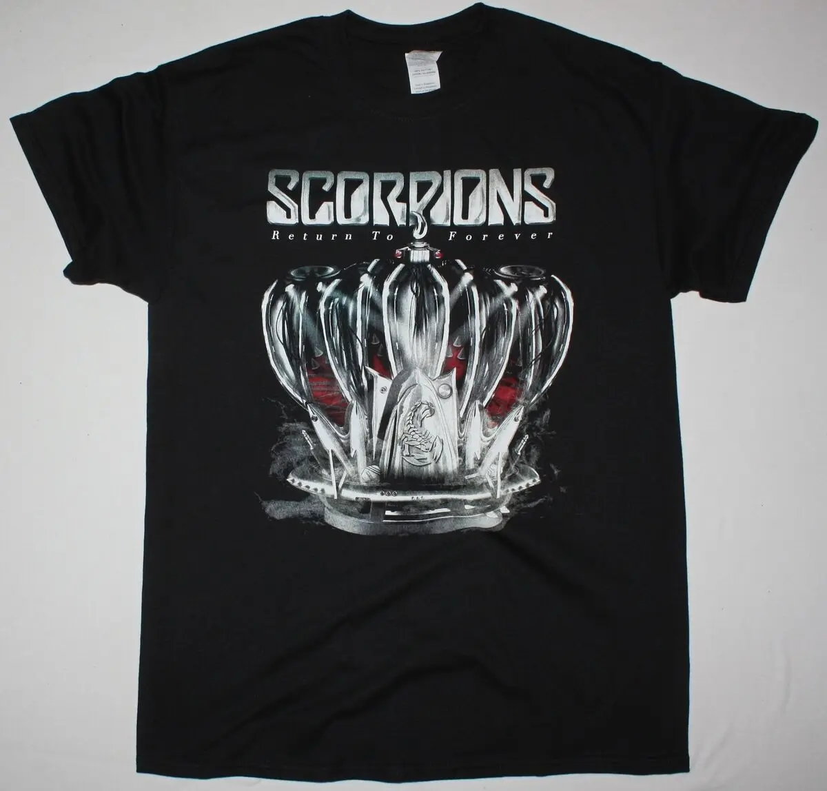 SCORPIONS RETURN TO FOREVER черная футболка Клаус Мейн Майкл шенкер группа НЛО|Футболки| |