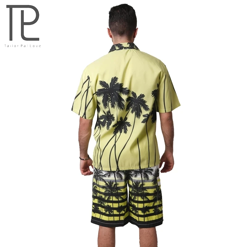 Tailor Pal Love Hawaiian Style Summer wading swimming sports Shirt Men Casual Printed Beach Shirts Short Sleeve Shirts