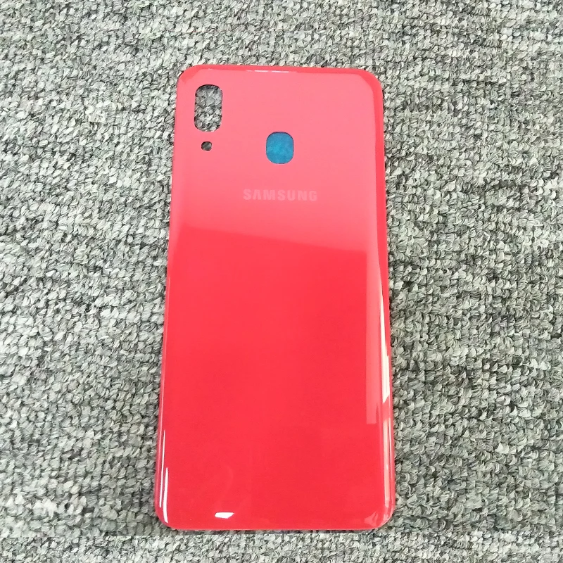 Samsung Galaxy A20 A 20 задняя крышка батарейного отсека задняя крышка корпуса чехол Замена для Galaxy A20 A 20 A205 SM-A205F - Цвет: Red