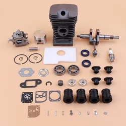 38mm cilindro pistão carburador virabrequim rolamento kit para stihl ms180 ms170 018 017 motosserra peças com amortecedor av anular conjunto