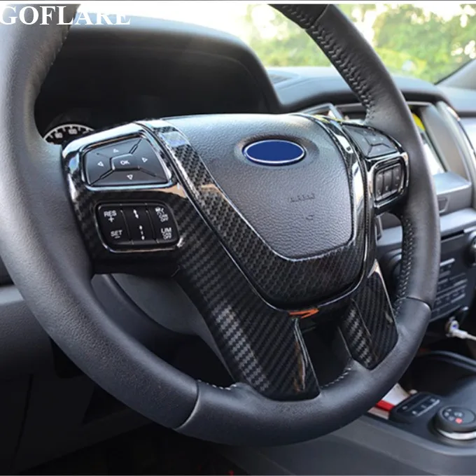 Steering Wheel Speaker Button Frame Trim Cover Decorative Sticker For Ford Ranger Everest Endeavour 2015 2017 2019 Accessories Steering Wheels Horns Aliexpress