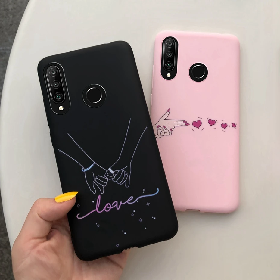 Чехол для Huawei P8 P9 P10 P20 P30 Lite 2017 Mate 10 20 30 P Smart 2019 Z милый чехол с кошкой и сердечком Honor 8