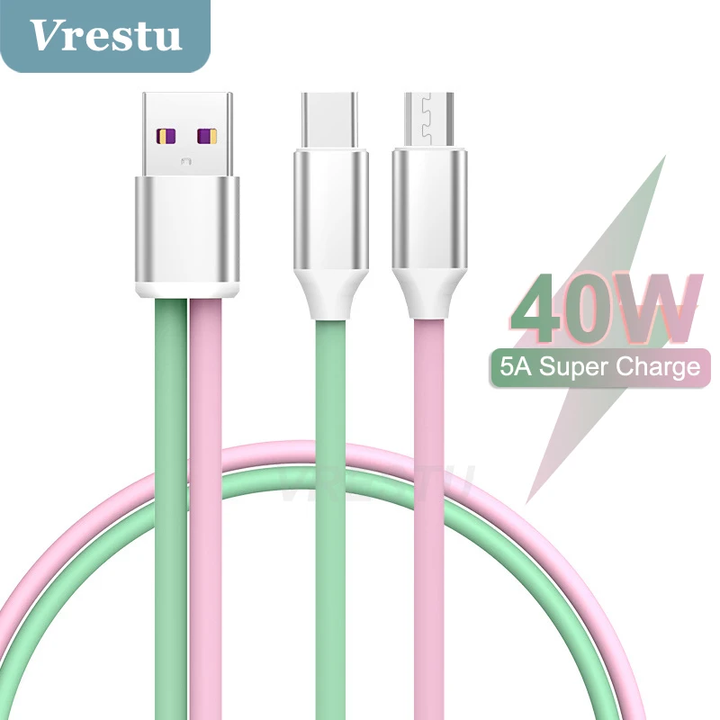 Разветвитель 2 в 1 3 USB Type-C Micro 5A силиконовый | Мобильные телефоны и аксессуары