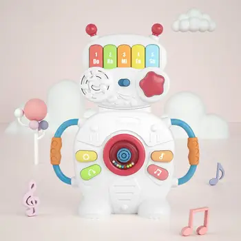 

Tumama Robot Electronic Piano Music Light Musical Instrument Kids Education Toys Exercises hand eye coordination ability brain