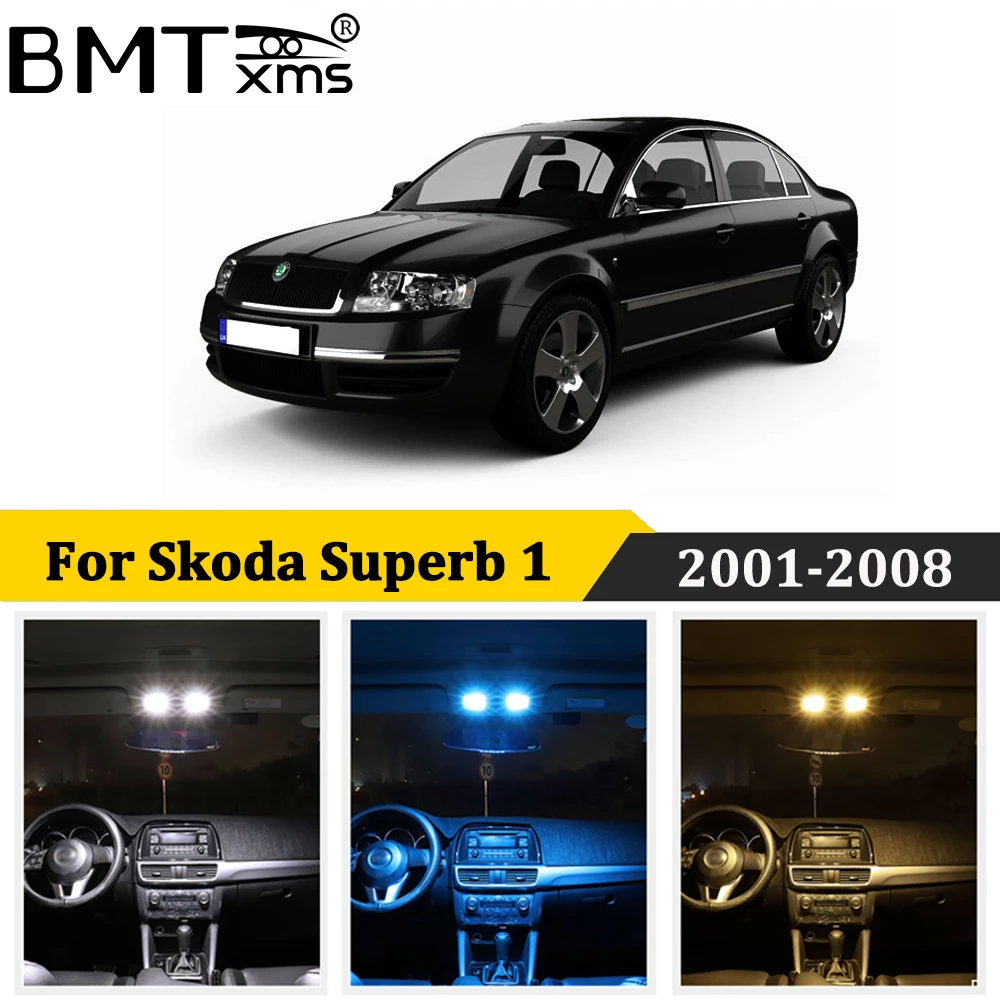 BMTxms 14 шт. Canbus фонарь для Skoda Superb 1 MK1 MKI 3U4 2001-2008 автомобильные аксессуары |