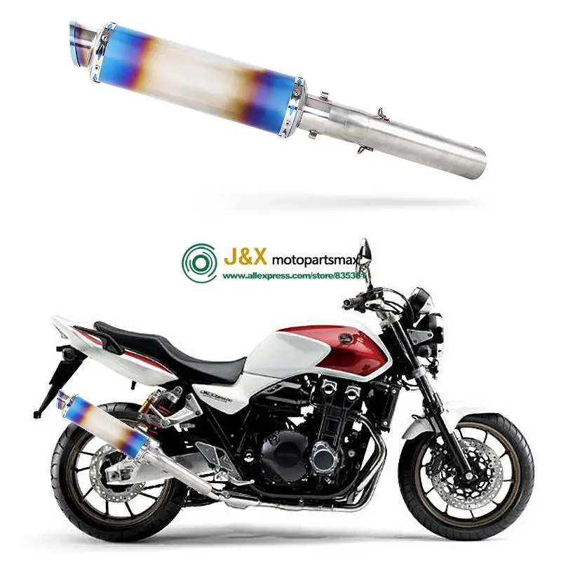 Мотоцикл полный системы глушитель Escape дБ убийца слипоны для Honda CB1300 CB 1300 среднего контакта трубы 2003 до 2013