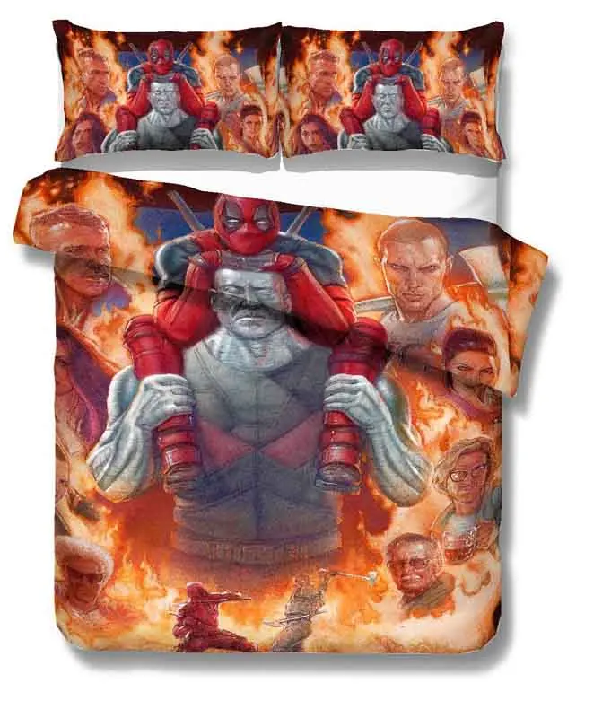 10 3D Anime Bedding Set Bed Linens Duvet Covers Pillowcases Suicide Squad Comforter Bedding Sets Bedclothes Bed linen - Цвет: 10