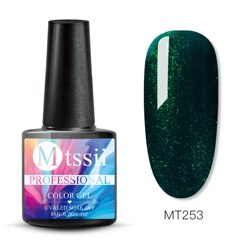 Mtssii чистый цвет набор гель-лаков для ногтей замочить от маникюра Полупостоянный верхний базовый слой УФ светодиодный гель лак для ногтей - Цвет: US01687
