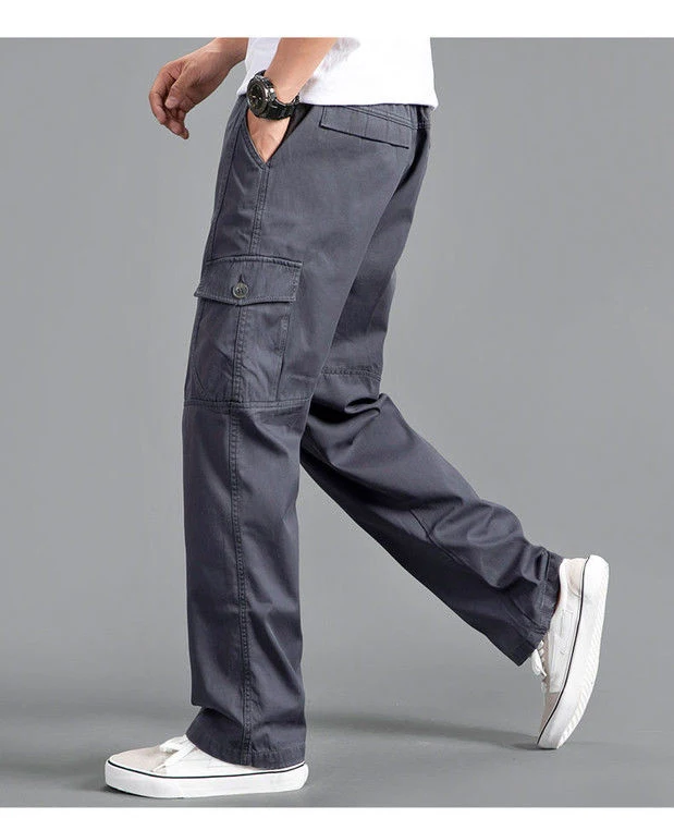 FIFY STORE Pantalon Cargo Droit et Ample pour Homme  