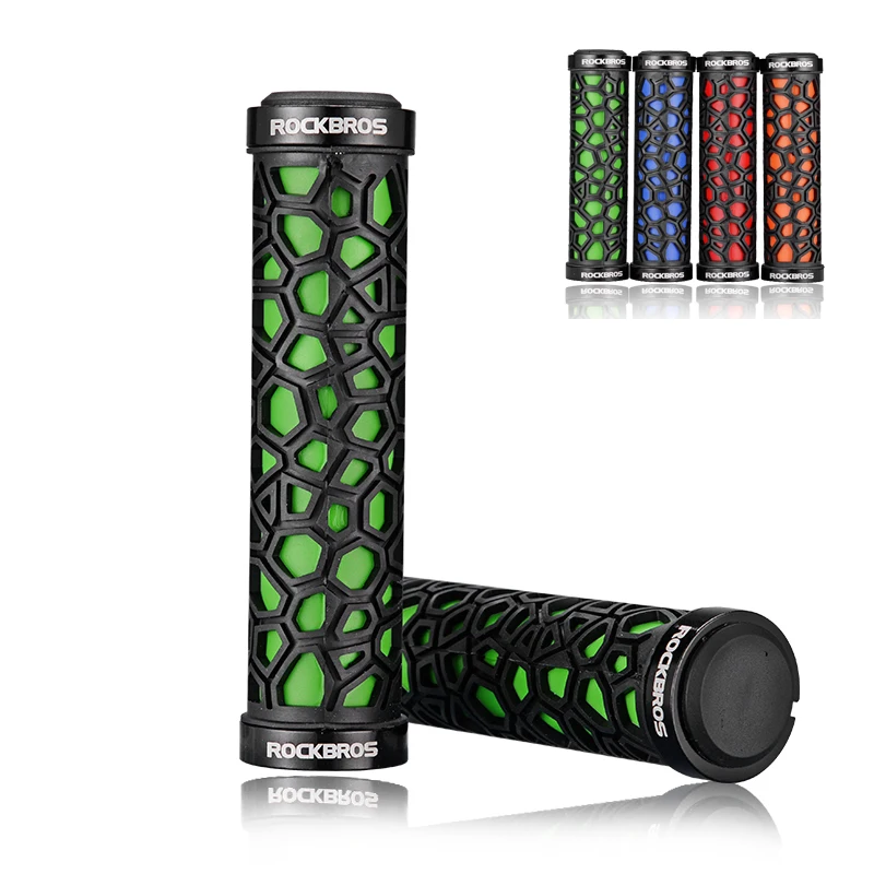 

Rockbros Bicycle Dustproof Ultraight Fixed Design Folding Rubber Lock-on Light Grips Bike Handlebar Cycling Handle Grips