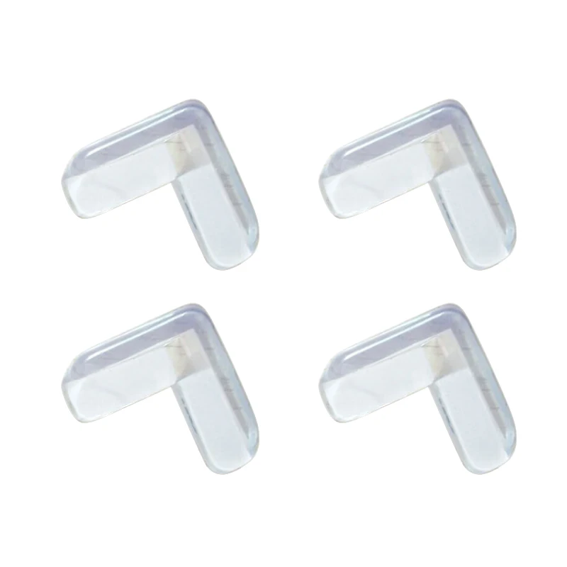 4/1pc/set Baby Silicone Safety Protector Table Corner Anticollision Furnitures Edge Guards Cover Durable L Shape Transparent NEW | Мать и