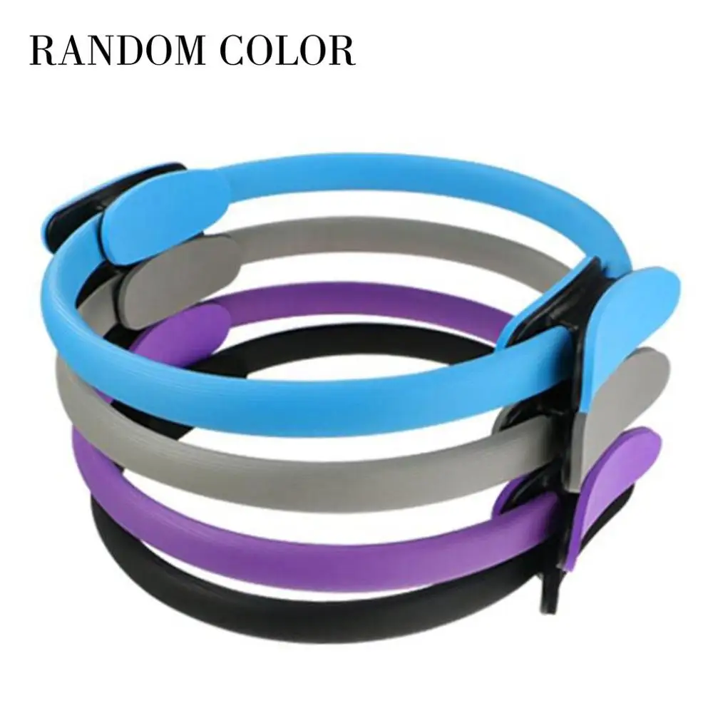 

Multicolor Yoga Circle Fiberglass Crescent Handle Pilates Circle Portable Yoga Resistance Ring Lightweight Slimming Ring