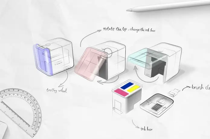 Самый популярный Гаджет PrinCube-самый маленький мобильный цветной принтер для печати логотипов