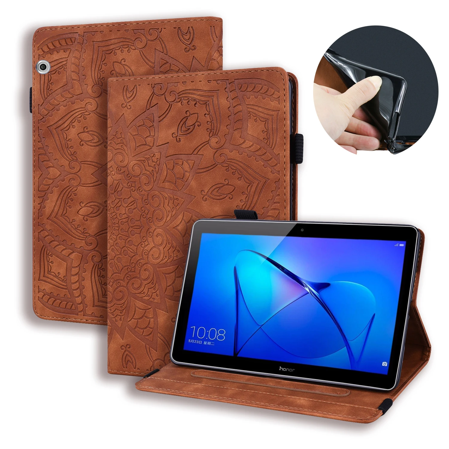 For Funda Huawei Mediapad T5 10 Case 1 Vintage Folio CoForver With Clasp 10.1&quot + Stylus Pen | Компьютеры и офис