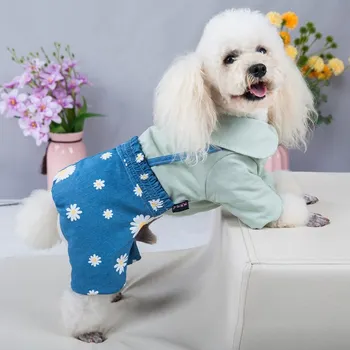 

Dog Clothes Denim Overalls Autumn and Winter Pet Dog Cotton Small Dogs Warm for Dogs Coat Puppy Outfit Pet Clothes Large Hoodies