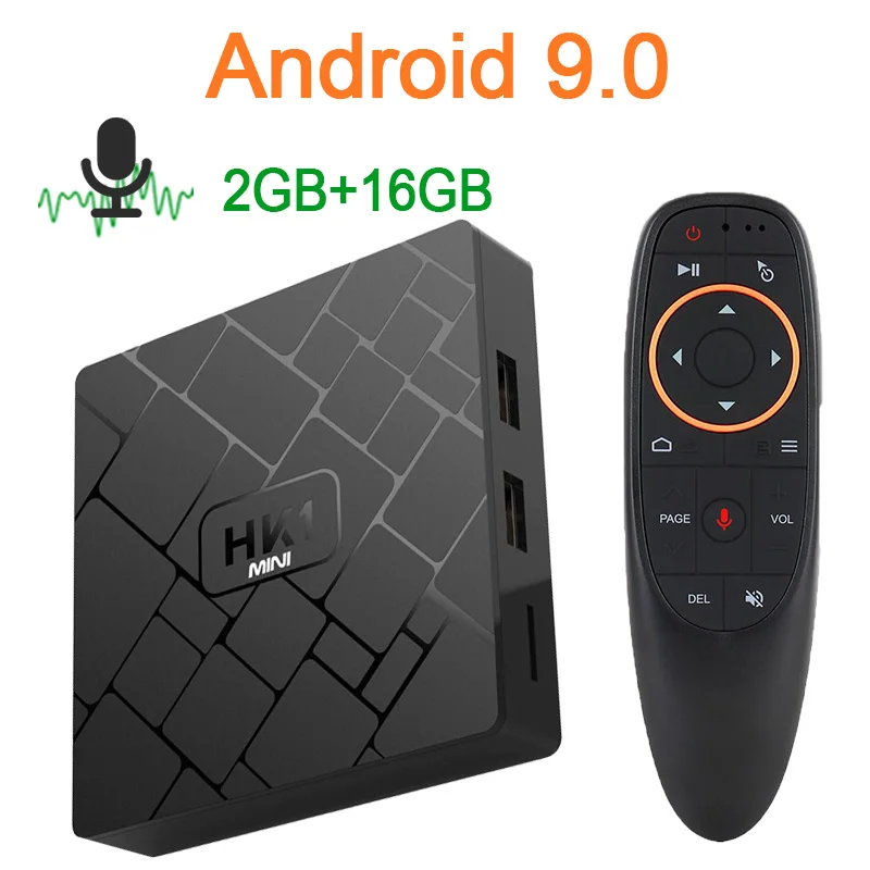 HK1 Мини ТВ приставка RK3229 Android 9,0 4K 3D Wifi ТВ приёмник медиаплеер Play Store Бесплатные приложения телеприставка - Цвет: 2G 16G voice