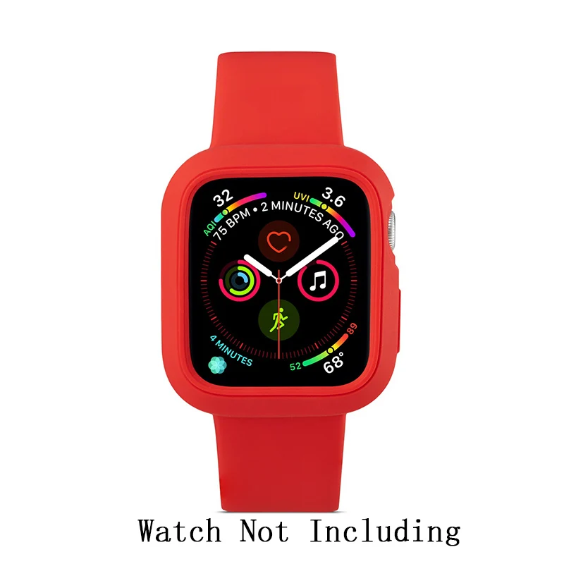 Спортивный чехол ALPQ ремешок для часов Apple Watch 38 мм 40 мм 42 мм 44 мм мягкий силиконовый браслет на запястье для iWatch Series 5 4 3 2 1