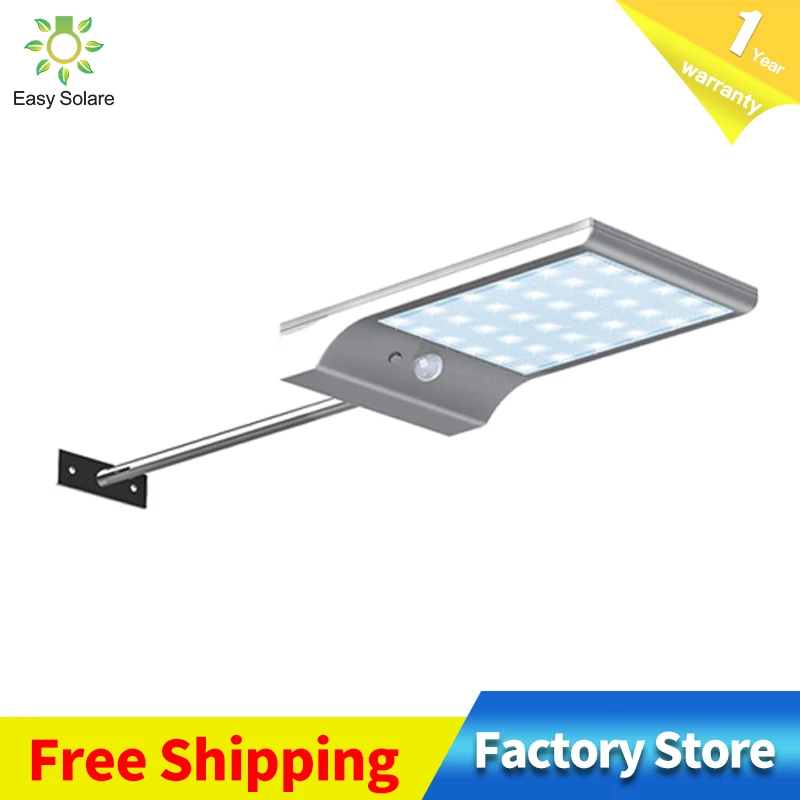 

Ultra-thin 450LM 36 LED Solar Street Light PIR human sensing Light Garden Safety Lamp Outdoor Waterproof Street Light Wall lamp