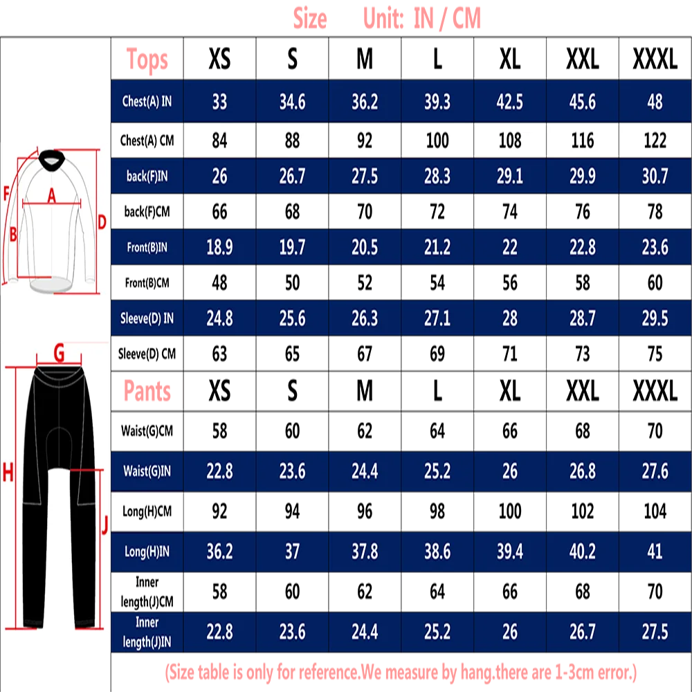 Winter Bicycle Set Men Fleece Long Sleeve Bike Sports Wear Road MTB Cycling Jersey Suit Fietskleding Heren Winter