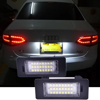 

2x For AUDI Q5/A4/S5/A5/TT/VW PASSAT SMD LED LICENSE Plate Light Lamp White