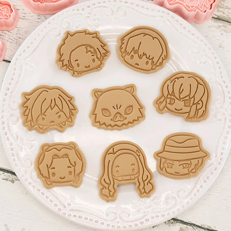 Description Picture 6 of itemAnime Demon Slayer Cookie Cutters Molds Set DIY Cartoon Cookie Stamp Pastry Tools Biscuit Mold for Baking Fondant Cutter