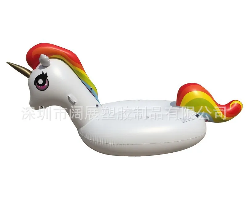 

New Style Currently Available Environmentally Friendly PVC Inflatable 200CM Unicorn Swim Ring Unicorn Floating Row Unicorn Swimm