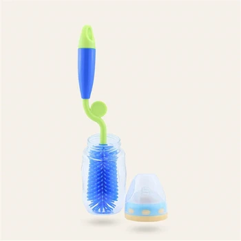 

Baby Bottle Brush 360 Rotation Bottlebrush Silicon Baby Milk Feeding Bottle Brush Nipple Cleaning Cup Scrubber Washing Brushes