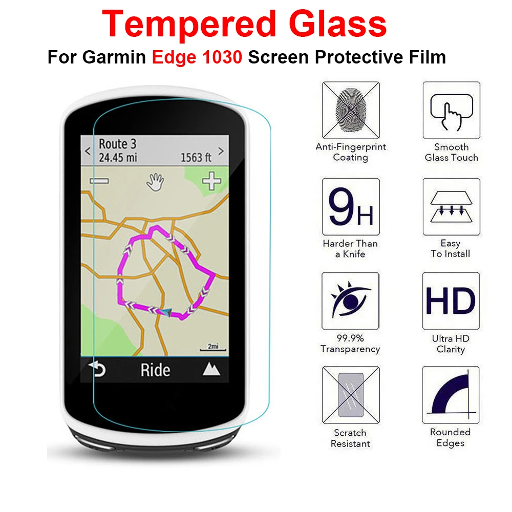 Uds 0,3mm 9H 2.5D Premium Protector de pantalla de vidrio templado para Garmin Edge 1030 película protectora a prueba de explosión a prueba de arañazos