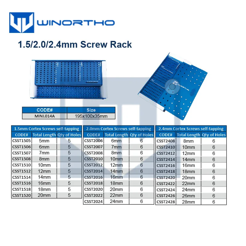 獣医専門　外科器具スクリューセット(総本数429本) 獣医専門 外科器具スクリューセット(総本数429本)