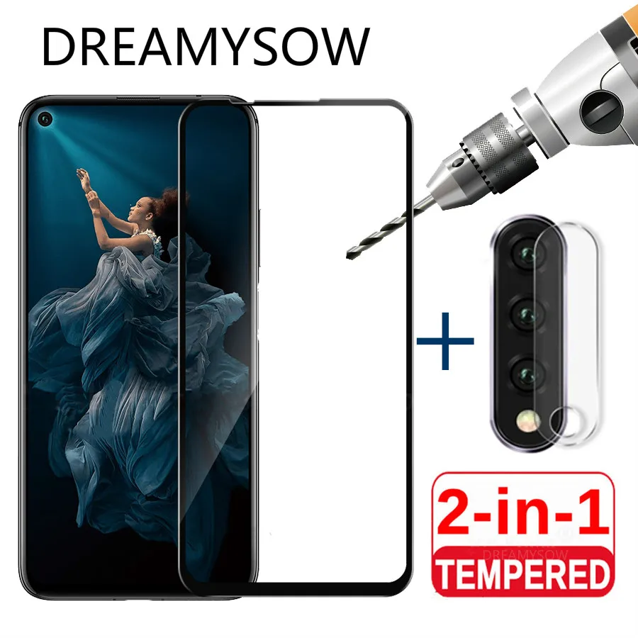 

2 in 1 Camera Lens Glass Cover for Huawei P20 P30 Nova 5 5i Mate30lite Honor 20 Pro 10 9 Lite 9X 8X 8C 8A 9H Tempered Glass Film