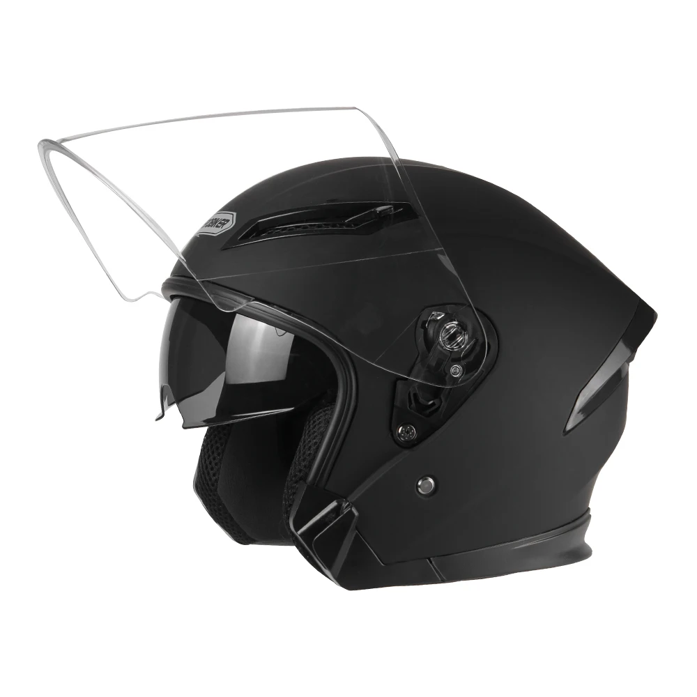 HEROBIKER мотоциклетный шлем для мужчин для мотокросса Casco Moto шлем для мотогонок полулицевой шлем - Цвет: A6 Matte Black